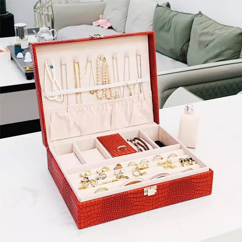 Luxury Watch E Jewellery - Estuche Portátil para Joyas de Cuero,