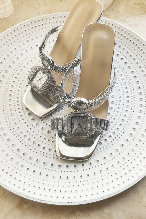 Luxury Watch For Women - Sandalias de tacón alto con reloj