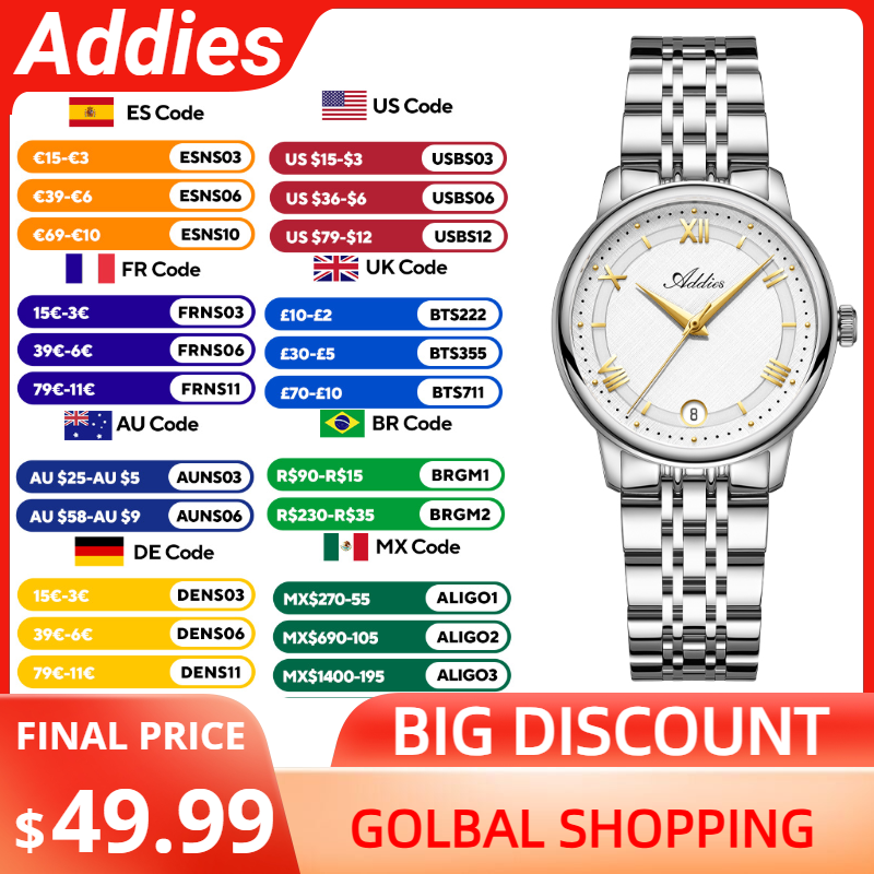 Luxury Watch & Jewellery - Relojes Addies de lujo para mujer,