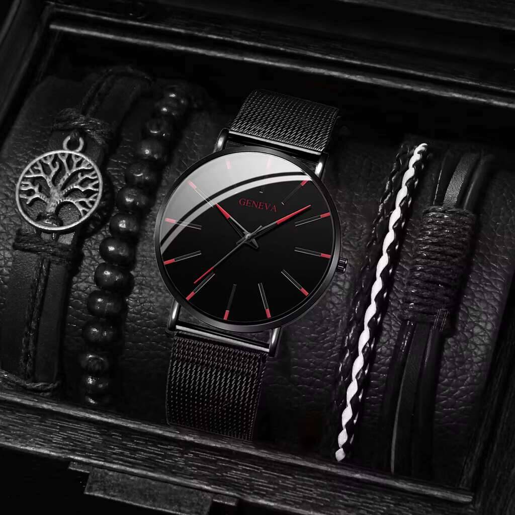 Luxury Watch Organizer For Men - Juego de 5 pulseras de reloj