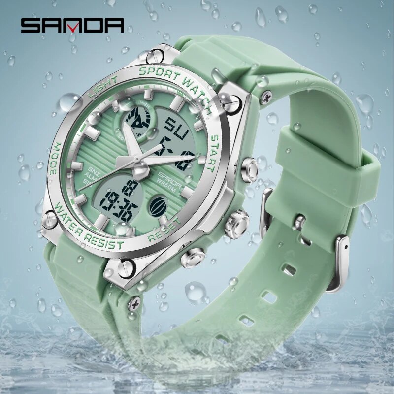 Perpetual Calendar Watch - Marca SANDA, reloj Digital LED estilo