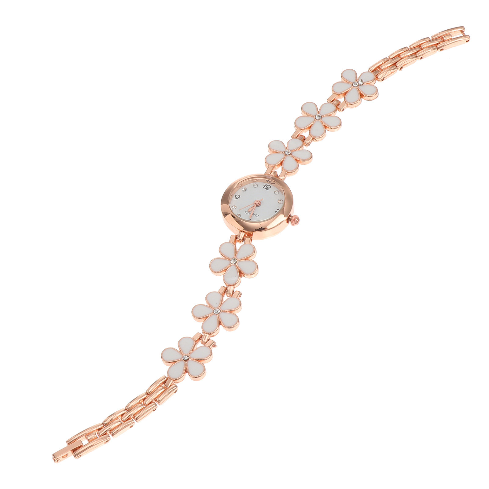 Luxury Watch For Women - Reloj Exquisito con Brazalete Blanco, Resistente