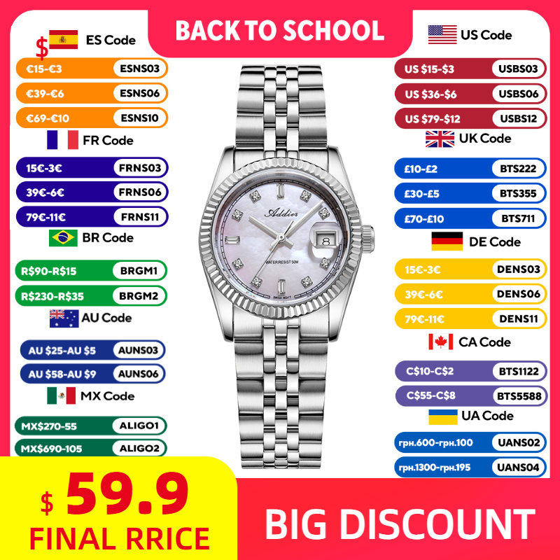 Luxury Watch For Women - Relojes ADDIES 585 de cuarzo para