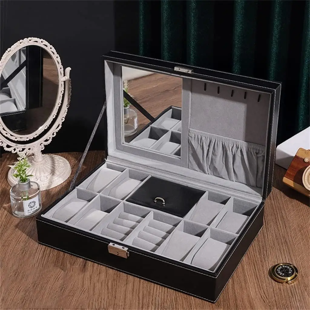 Caja de joyería de cuero PU de - Luxury Watch E Jewellery reseña y precio