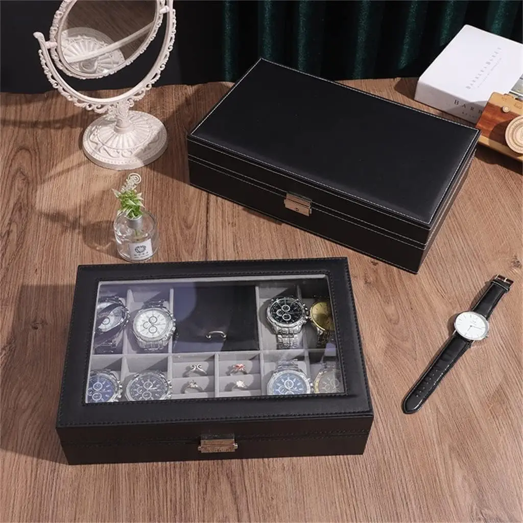 Caja de joyería de cuero PU de - Luxury Watch E Jewellery reseña y precio