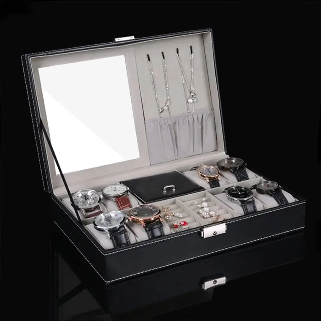 Caja de joyería de cuero PU de - Luxury Watch E Jewellery reseña y precio