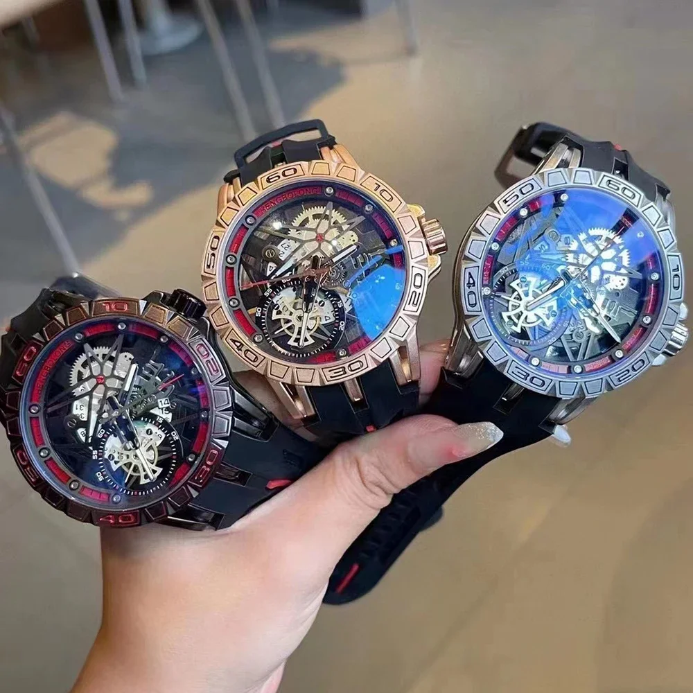 Relojes de cuarzo 3D para homb - Luxury Watch With Rubber Strap reseña y precio