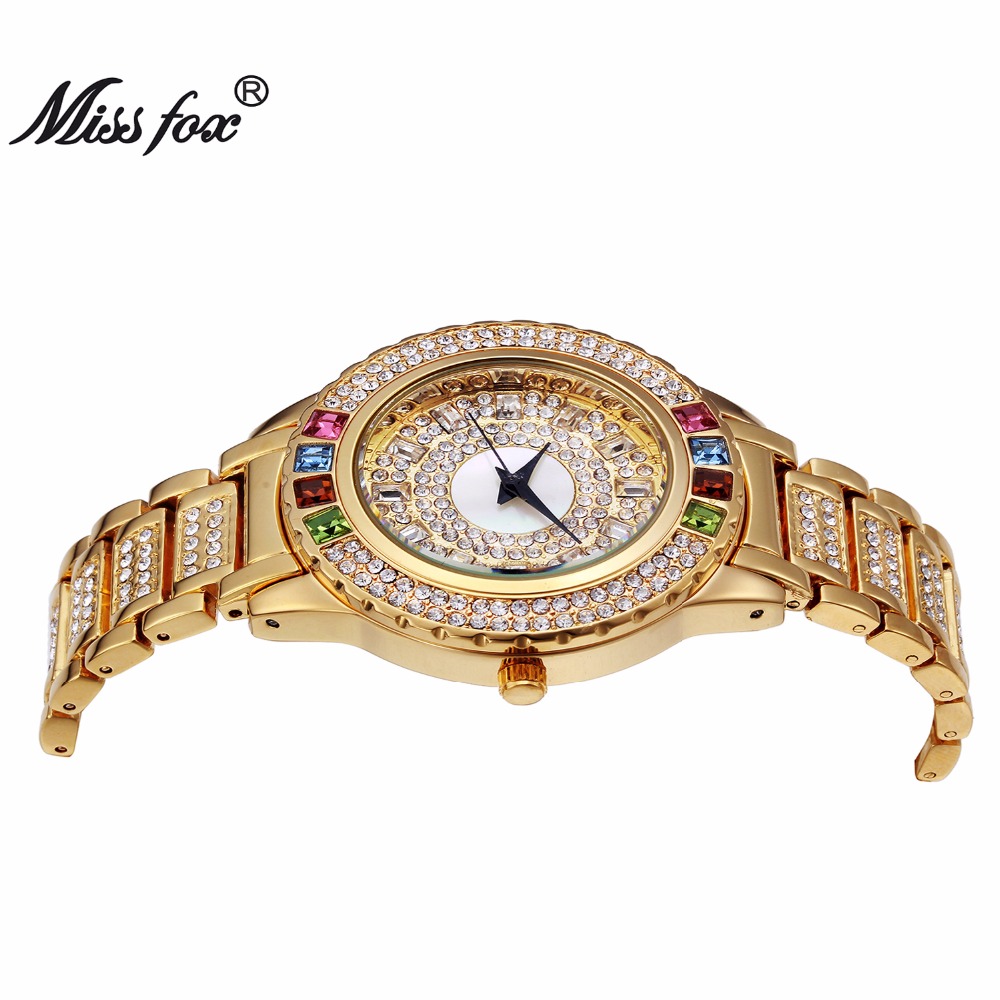 MISSFOX-relojes de fiesta dora - Luxury Watch In China reseña y precio