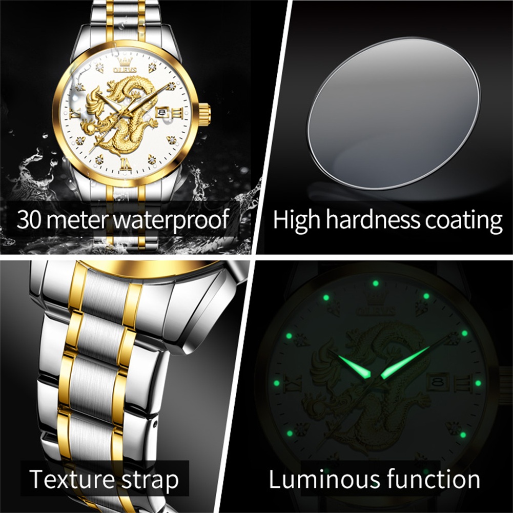 OLEVS moda China Loong Dragon  - Luxury Watch In China reseña y precio