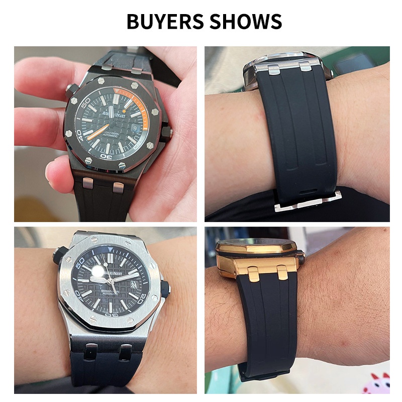 Correa de reloj de silicona de - Audemars Piguet Watch Royal Oak reseña y precio