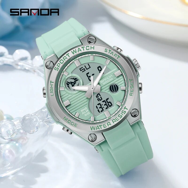 Marca SANDA, reloj Digital LED - Perpetual Calendar Watch reseña y precio