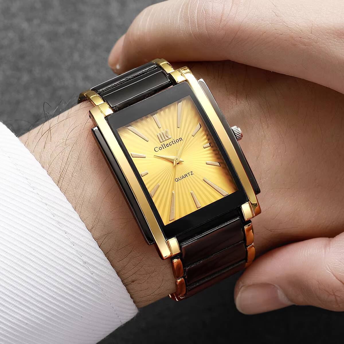 Relojes de negocios rectangula - Luxury Watch Organizer For Men reseña y precio