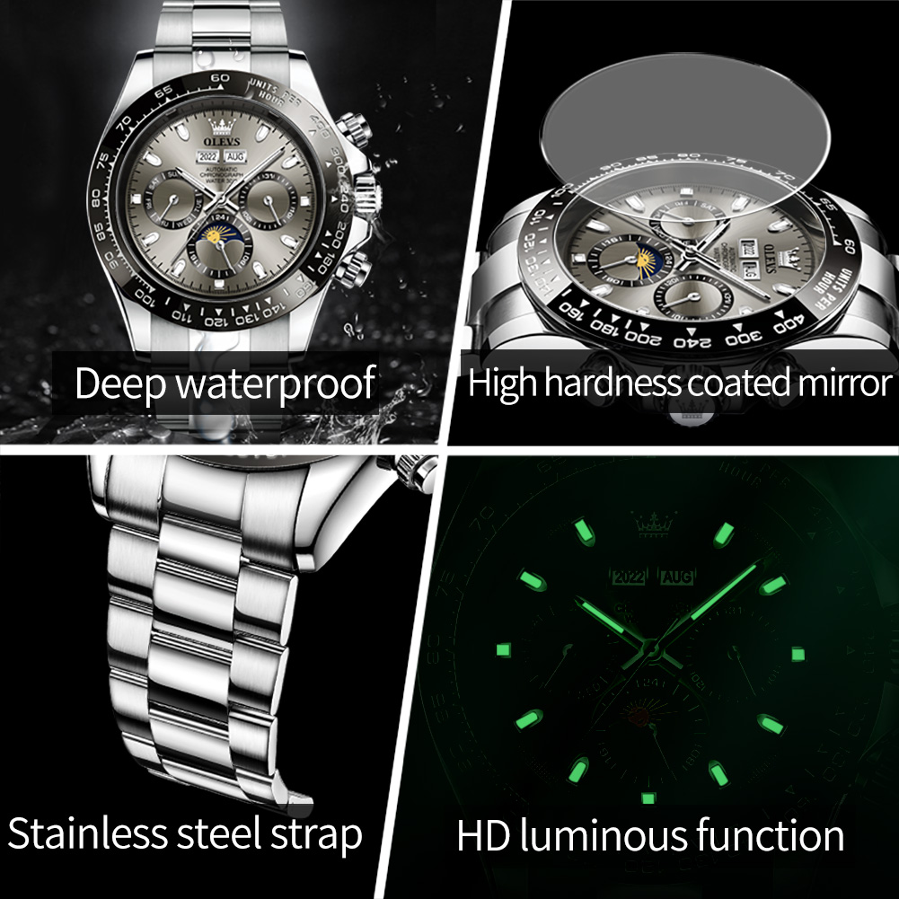 OLEVS 6654 reloj de lujo para  - Rolex Watch Daytona reseña y precio