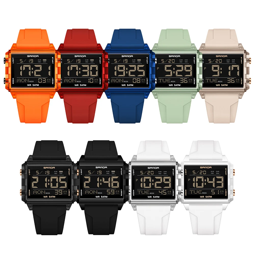 Marca SANDA, reloj LED de moda - Luxury Watch Brands In World reseña y precio