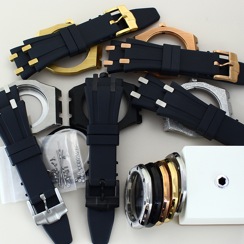 Cajas de reloj plateadas de 41 - Luxury Watch With Rubber Strap reseña y precio