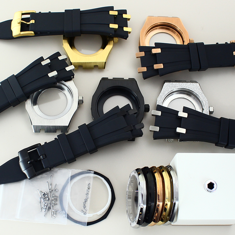 Cajas de reloj plateadas de 41 - Luxury Watch With Rubber Strap reseña y precio