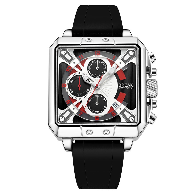 Nuevo reloj de cuarzo con cron - Luxury Watch With Rubber Strap reseña y precio