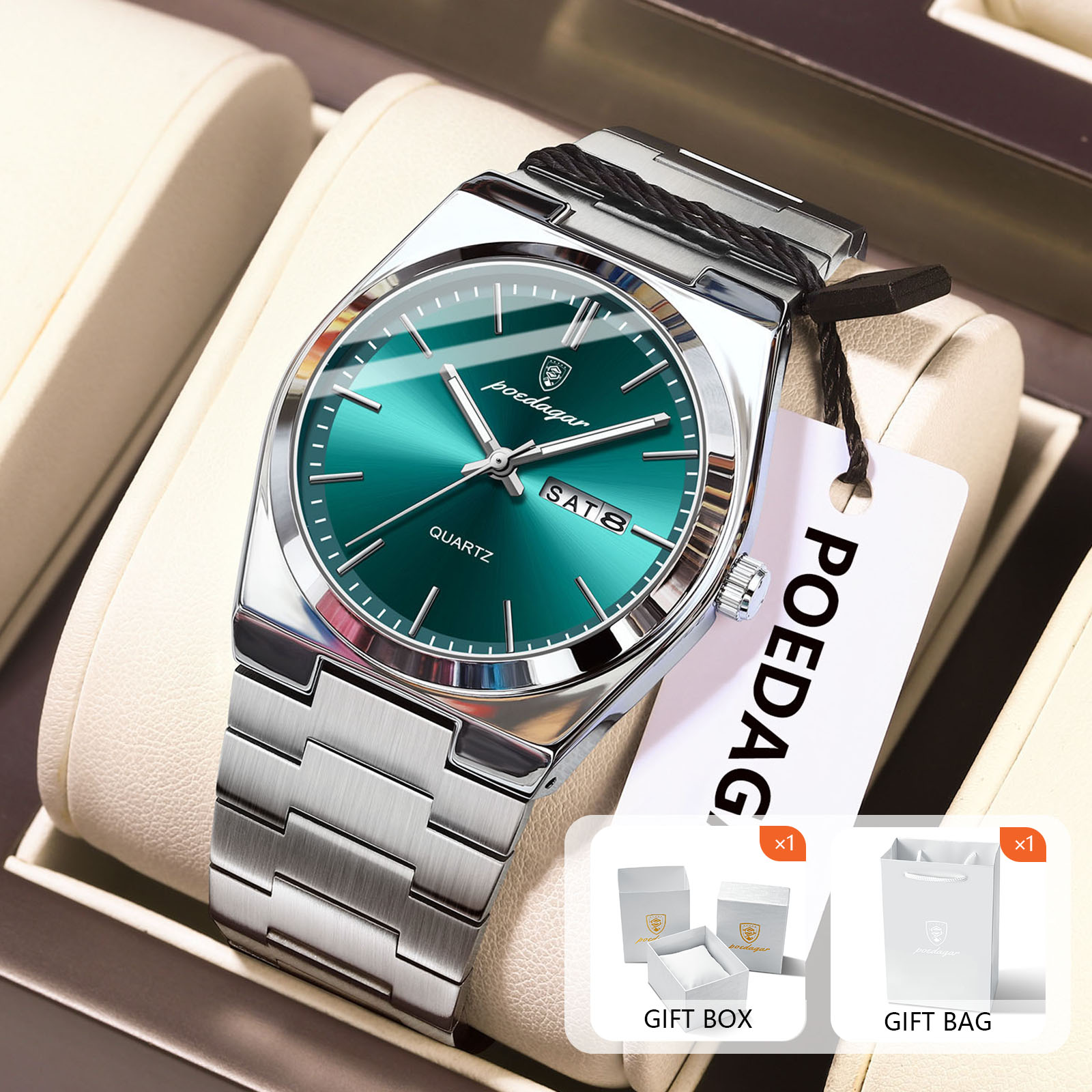 POEDAGAR, relojes originales d - Luxury Watch Organizer For Men reseña y precio
