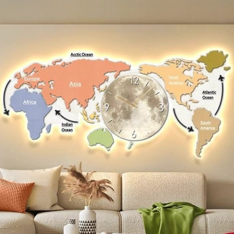 Reloj de Pared con Mapa del Mu - Luxury Watch Wall Clock reseña y precio