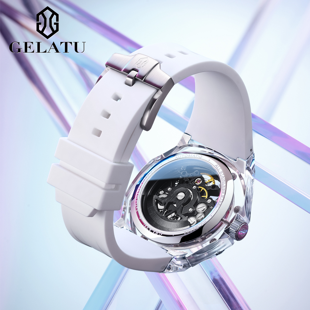GELATU 8002 reloj mecánico aut - Luxury Watch With Rubber Strap reseña y precio